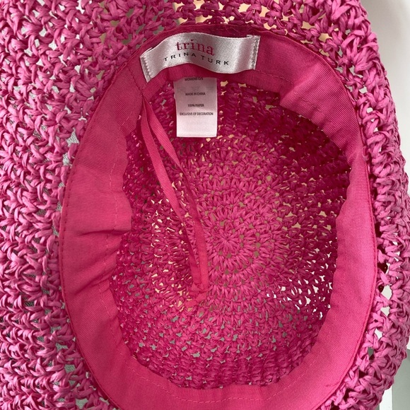 Trina Turk Vibrant Pink Crochet Hat - Picture 7 of 7